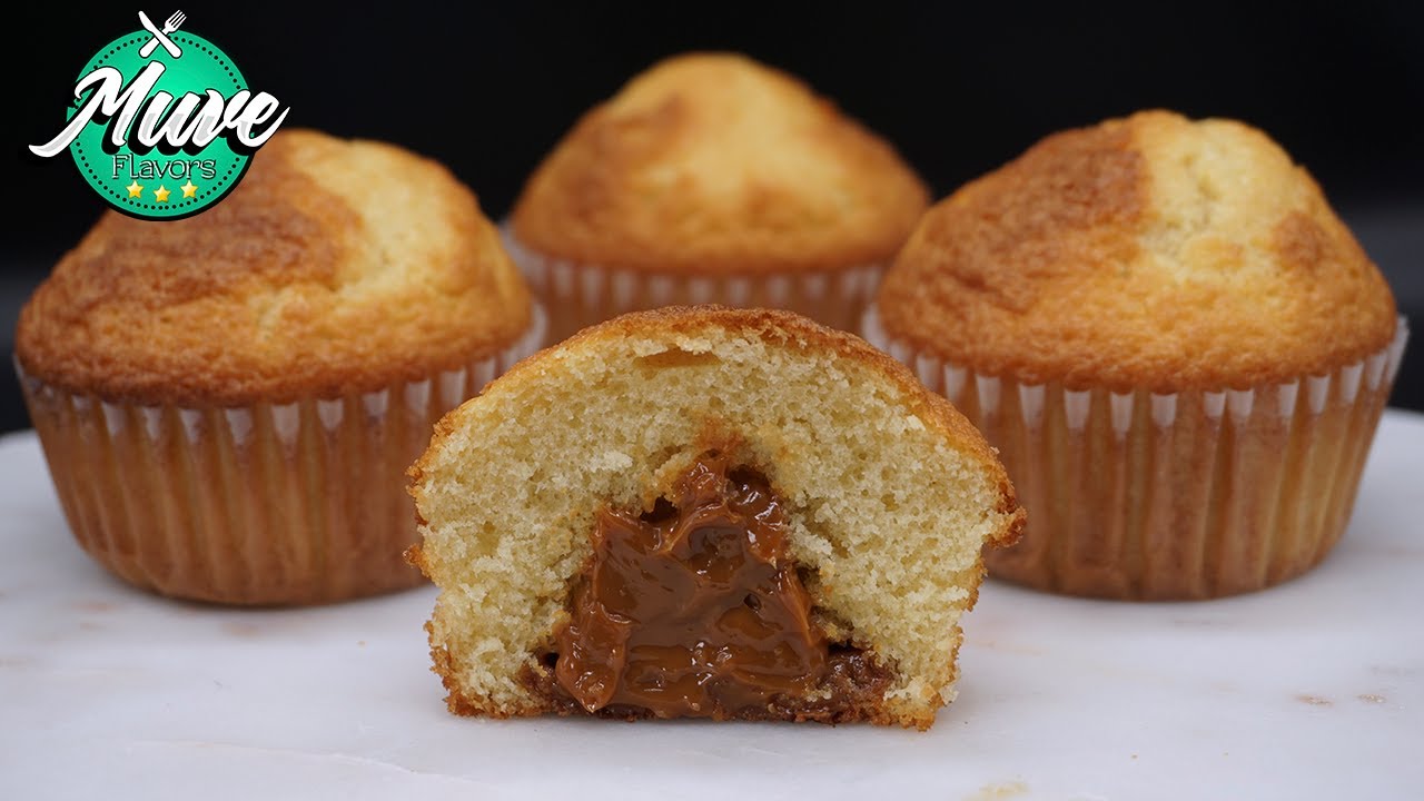 Cupcake RELLENO CON DULCE DE LECHE súper fácil y delicioso | Muve Flavors -  YouTube