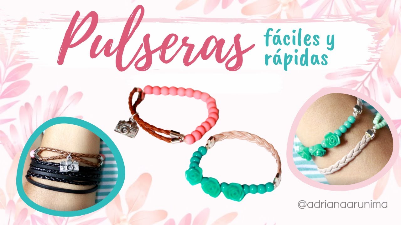 DIY Puseras con cordón y cuentas - YouTube