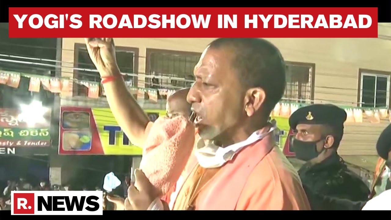 GHMC Polls: UP CM Yogi Adityanath Addresses Roadshow In Hyderabad ...