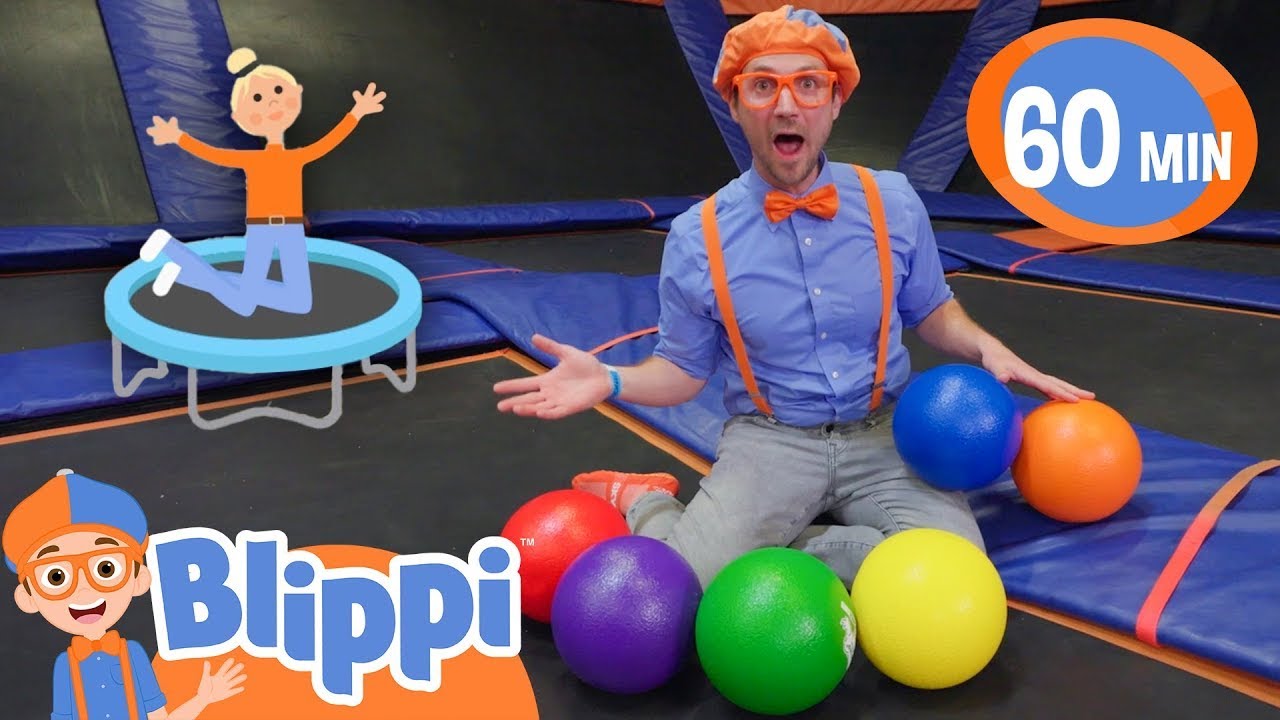 Blippi Visits an Indoor Trampoline Park - Blippi | Kids Cartoons & Nursery Rhymes | Moonbug Kids