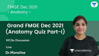 Grand FMGE Dec 2021 (Anatomy Quiz Part-I) | MCQs  | Anatomy | Let's Crack NEET PG | Dr.Monalisa screenshot 1