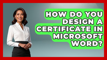How Do You Design A Certificate In Microsoft Word? - Graphic Design Nerd