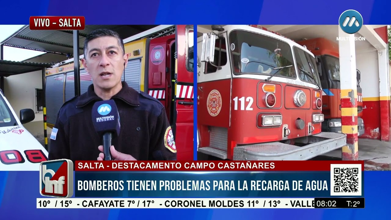 BOMBEROS TIENEN PROBLEMAS PARA LA RECARGA DE AGUA