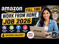 Amazon WORK FROM HOME JOB 2026 | data entry jobs work from home