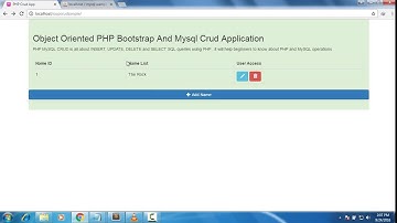 Object Oriented PHP Bootstrap & Mysql CRUD Part 2