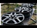 Покраска литых дисков в серый металлик - ( Painting alloy wheels in grey metallic )