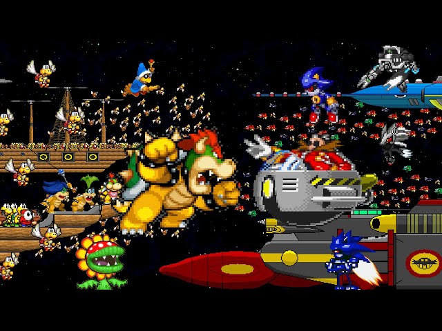 Bowser vs Eggman - Super Mario vs Sonic the hedgehog 2 class=