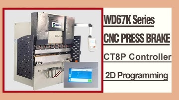 RONGWIN WHot sale D67K series CT8P CNC controller hydraulic press brake 2D programming operating
