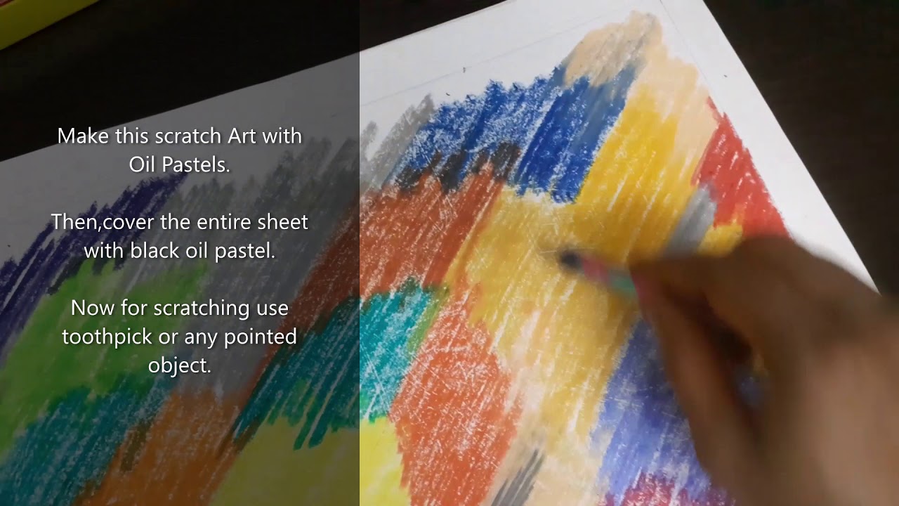 Scraping Technique With Oil Pastel Youtube