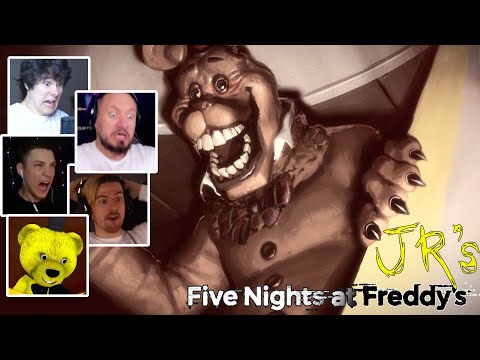 Реакция Летсплейщиков на Жесткие Скримеры в Новом FNAF JR's (Five Nights at Freddy's JR) (FNAF JR)