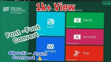 Computer में Font To Font कैसे Convert करे || TBIL Data Convertor Pc Software