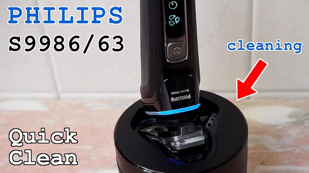 Philips S9986/63 shaver • How use quick clean - YouTube