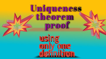Uniqueness theorem for limit