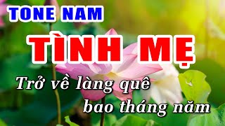 Tình Mẹ Karaoke Nhạc Sống Phối Chuẩn Tone Nam | Dễ Hát Nhất