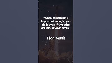 Elon Musk: Do It Even If Odds Are Against You