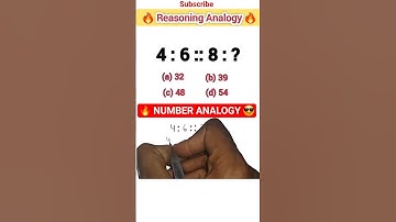🔥 Number Analogy practice set 😎।।#maths #reasoning #Analogy #SSC #cgl #ssccgl #trending #shortvideos