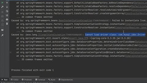 Failed to load driver class com.mysql.jdbc.Driver