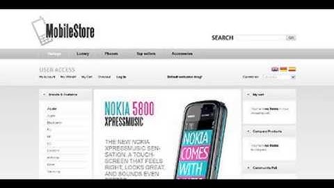 Preview White Mobile Store Magento Theme by Mercury TMT