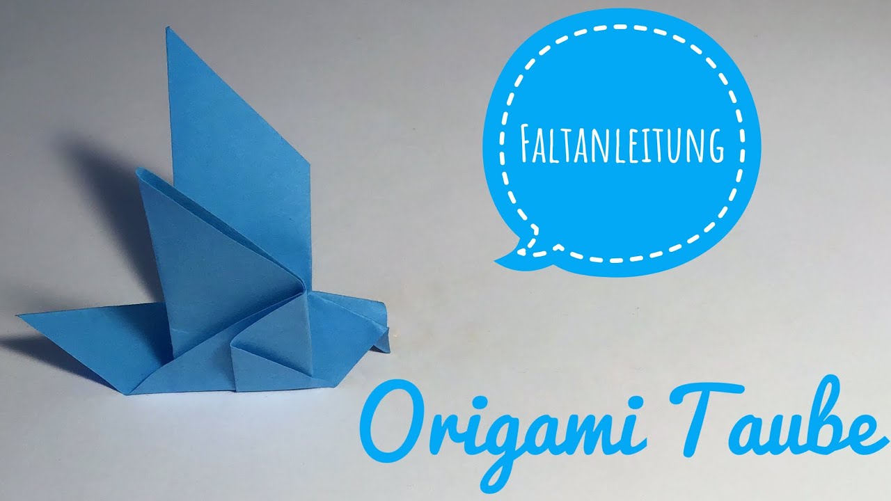 Diy Origami Taube Falten Faltanleitung Origami Vogel