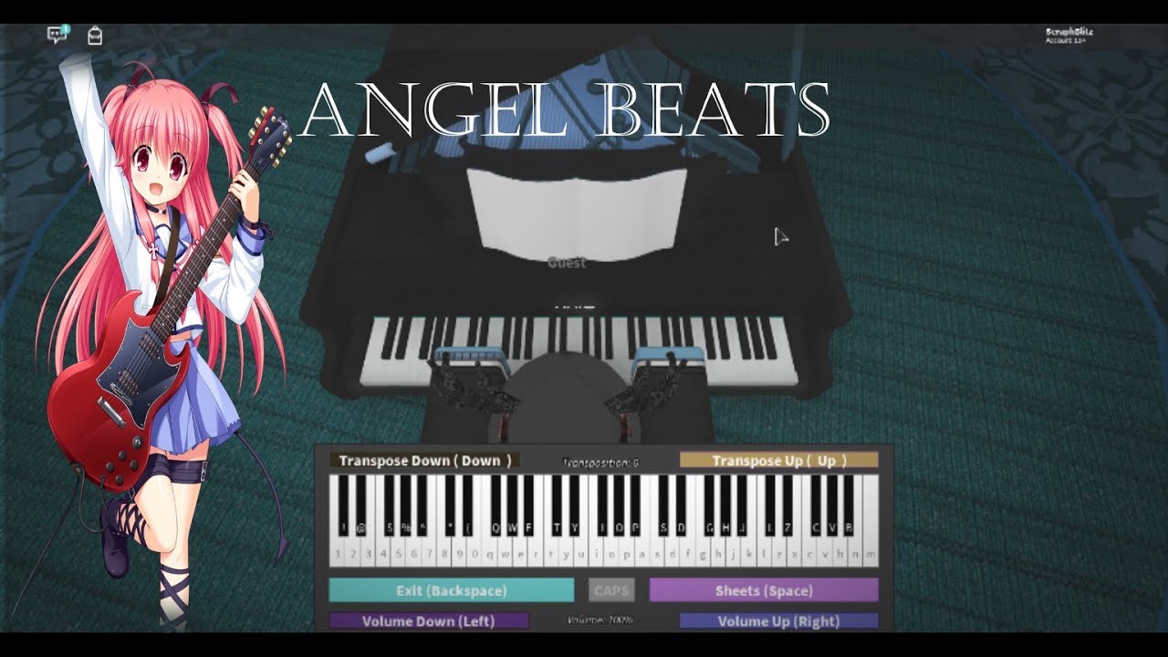 Roblox Piano Angel Beats Ichiban No Takaramono Full YouTube 
