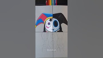 Drawing POMNI Amazing Digital Circus in 4 Different Art Styles with Posca Markers part 2! #shorts