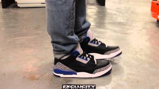 jordan 3 sport blue on feet