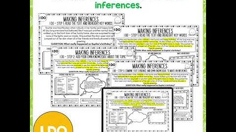Making Inferences Reading Activities