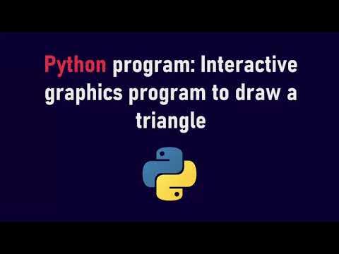 Draw a triangle in Python - YouTube