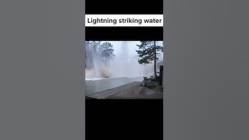 Thumbnail of Lightning strikes water #shorts