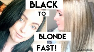Black to blonde FAST! How I got blonde quick with minimal damage. Using bleach bath/wash only!