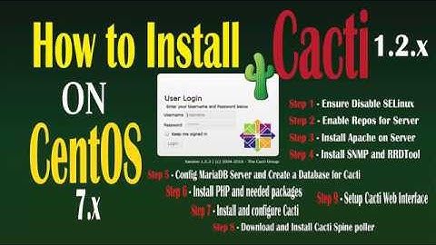How to Install Cacti  on CentOS 7 | Cacti 1.2x vs CentOS 7