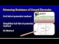 Measuring Resistance of Ground Electrodes - Fall-of-Potential test method