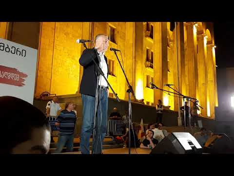 მამუკა ხაზარაძე, პარლამენტთა აქციაზე სიტყვით გამოვიდა