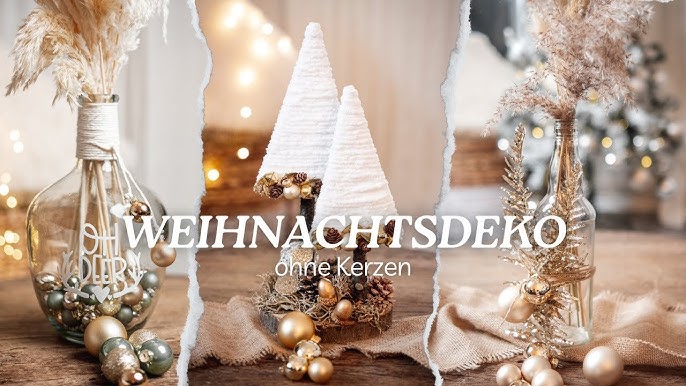 YouTube machen Weihnachtsdeko Idee einfach Weihnachtsdeko | im - Kugelkranz Windlicht | DIY selber