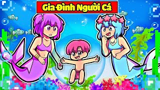 SẼ RA SAO NẾU HIHA ĐƯỢC NUÔI BỞI GIA ĐÌNH NGƯỜI CÁ TRONG MINECRAFT*HIHA GIA ĐÌNH NGƯỜI CÁ 😍😱