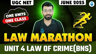 UGC NET Law Marathon 2025 | Unit 4 Law of Crime(BNS) Complete Revision | JRFAdda