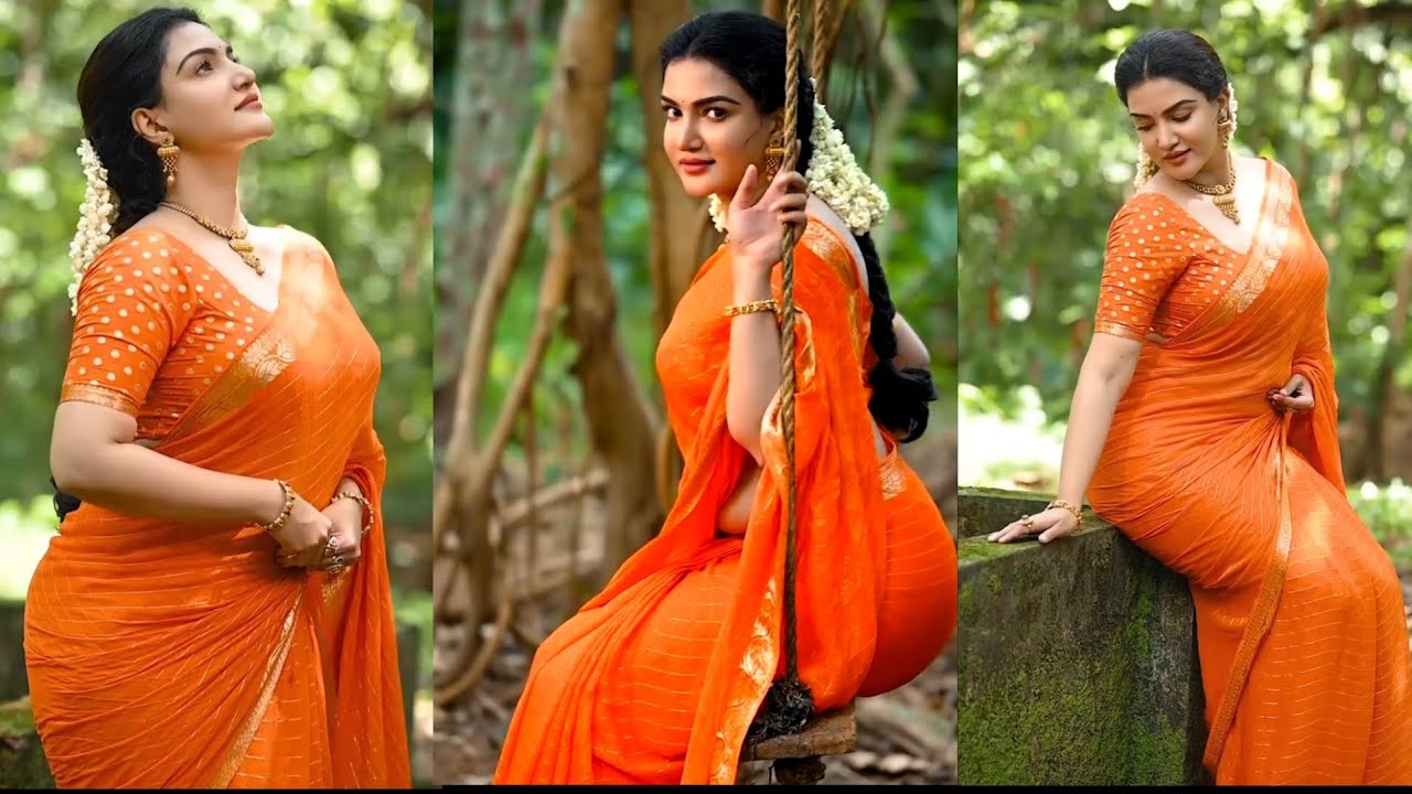 Honey rose actress south beauty 😍 in saree tradiinal fashion