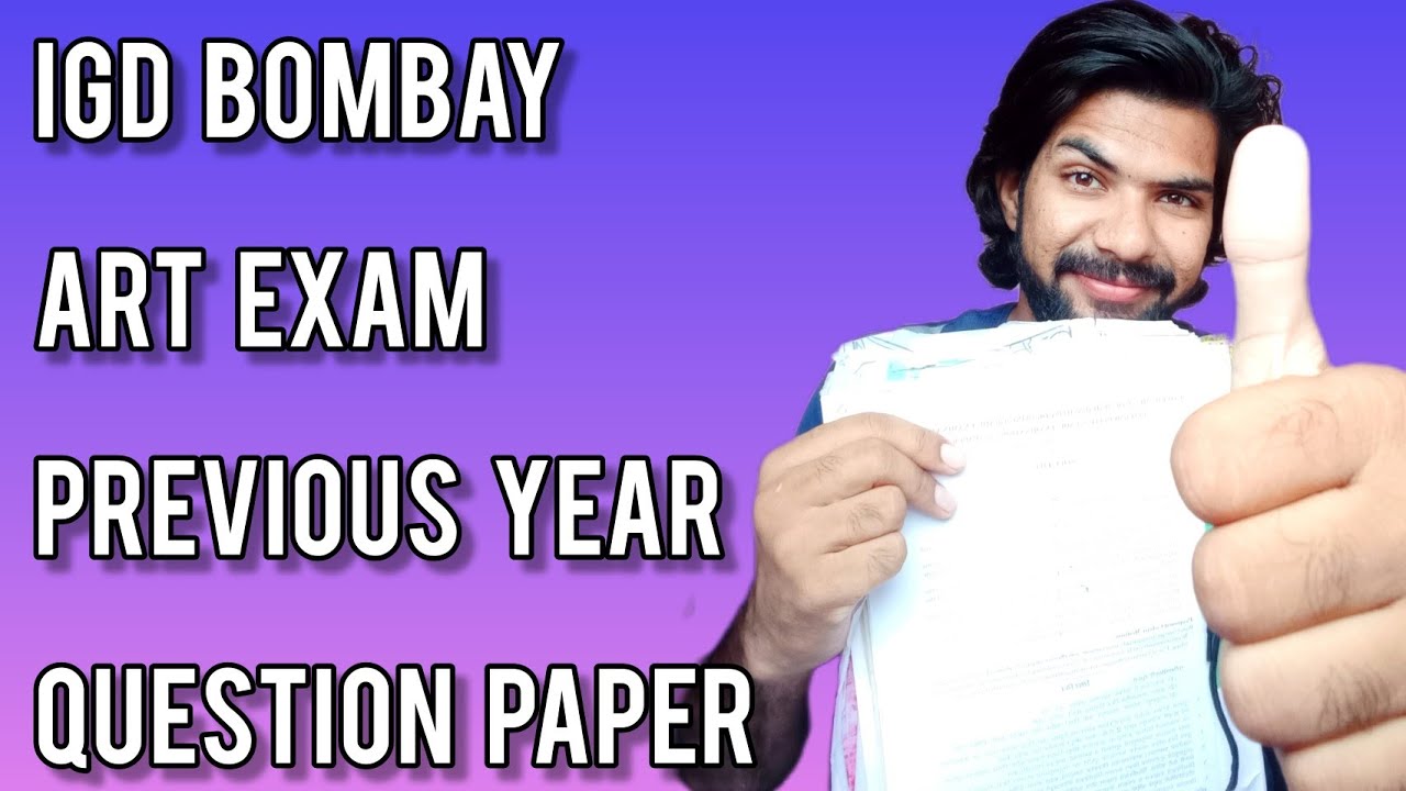 IGD Bombay Art Exam Previous Year Question Paper YouTube