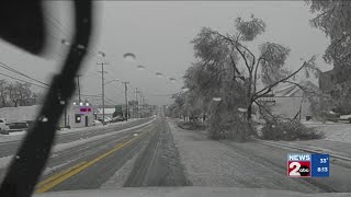 Icy roads in South Nashville during winter storm