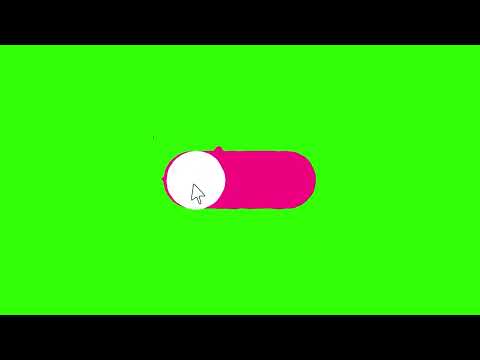 Pink Toggle Switch Animation Green Screen Overlay