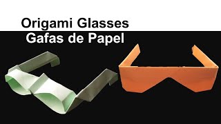 How to Make Origami Reading Glasses ?, DIY Paper Crafts - Cómo Hacer Gafas de Papel, Manualidades