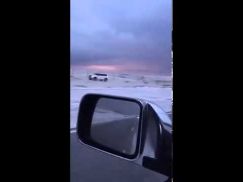 Snow falling in Abu dhabi- UAE 2015 - YouTube