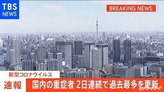 【速報】新型コロナ重症者１０８４人 過去最多更新【新型コロナ】