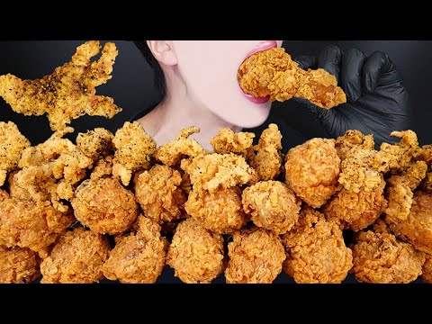 ASMR BBQ FRIED CHICKEN FEET SPICY FIRE NOODLES MUKBANG 치킨 불닭볶음면 먹방 チキン プルダックポックンミョン 咀嚼音EATING SOUNDS