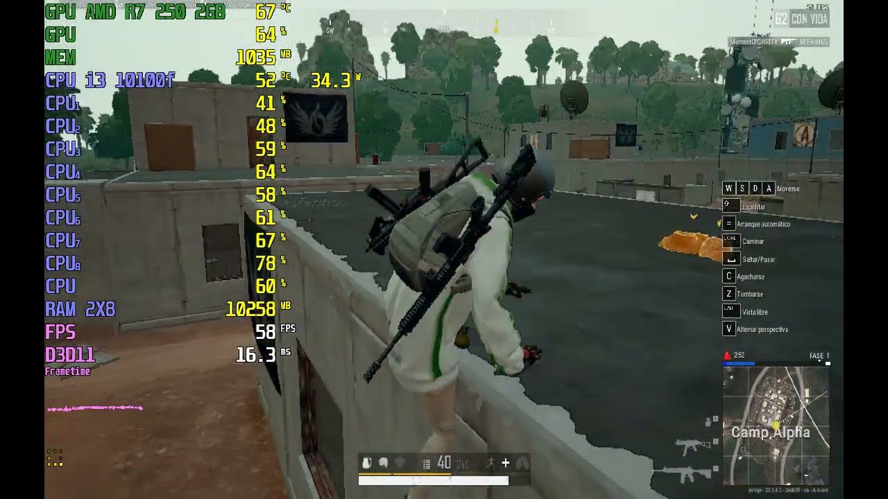 PUBG: BATTLEGROUNDS - AMD Radeon R7 250 2GB GDDR3