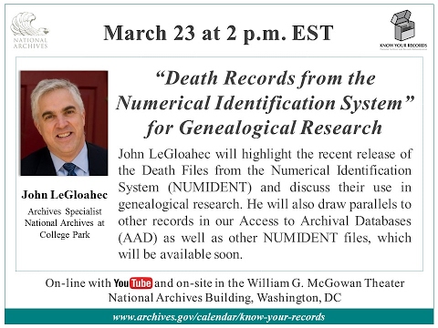 “Death Records from the Numerical Identification System” for Genealogical Research