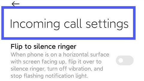 redmi note 8, 9 pro incoming call setting