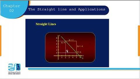 Business Mathematics - Lecture 2 - The Straight line and Applications - ESU