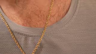 Nuragold 14k Yellow Gold 5mm Solid Rope Chain Diamond Cut Link Pendant Necklace Review