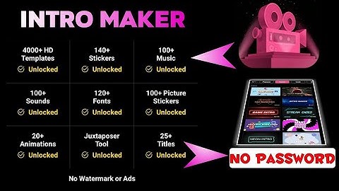 #intromakermodversion Intro Maker VIP pack Full unlocked free version |Intro Maker without watermark